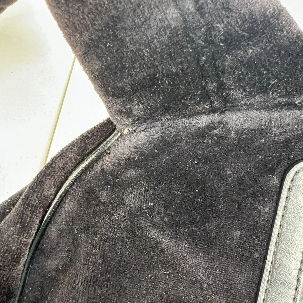 Y2K‎ Vintage JUICY COUTURE Black Velour Backpack Bookbag Weekend Bag Travel
